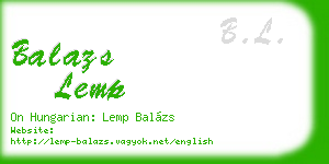 balazs lemp business card